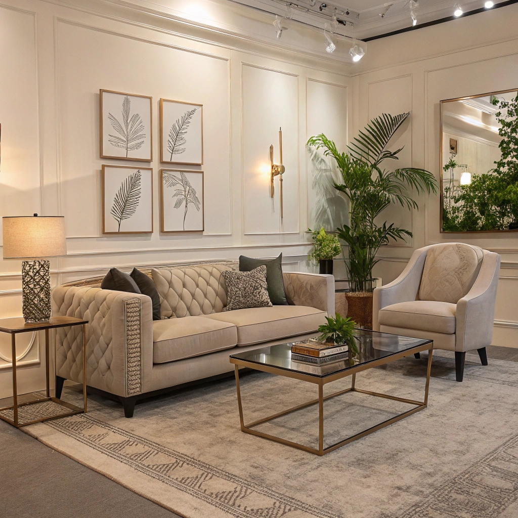 Decorative objects on surface